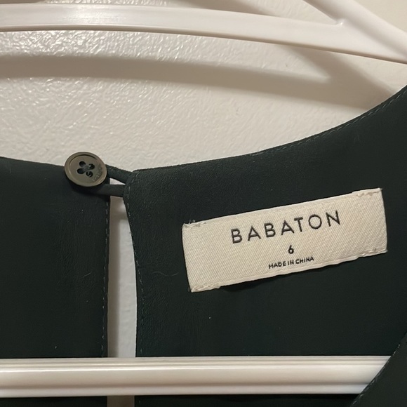 Babaton Drop Waist Shift Dress - Green (US 6) - Picture 3 of 3